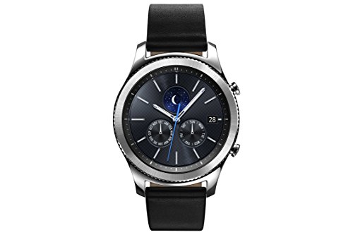 Samsung Gear S3 classic (3,3 cm (1,3 Zoll) Display, NFC, Bluetooth, WLAN, Tizen OS), mit Echtleder-Armband