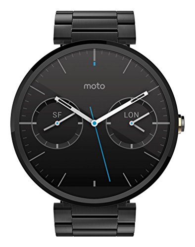 Motorola Moto 360 Metal Edition Dark-Finish Smartwatch (Metal Band, 23 mm)