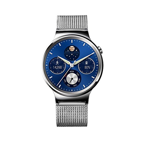 Huawei Watch mit Netzarmband in silber