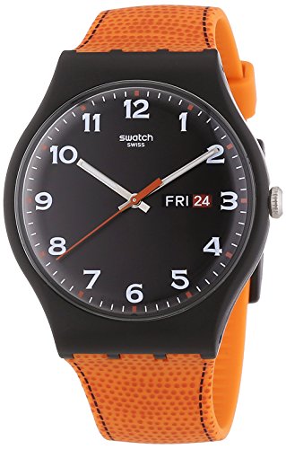 Swatch Unisex-Armbanduhr Classic Analog Quarz Silikon SUOB709